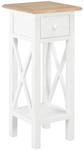vidaXL Beistelltisch Wei&szlig; 27 x 27 x 65,5 cm Holz 280057