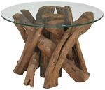vidaXL Couchtisch Massivholz Teak Treibholz 60 cm 243473