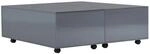 vidaXL Couchtisch Hochglanz-Grau 100x100x35 cm