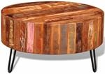 vidaXL Couchtisch Altholz Massiv Rund 241626