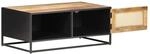 vidaXL Couchtisch 90x50x35 cm Raues Mangoholz und Wiener Geflecht
