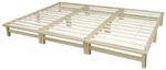 Homestyle4u Familienbett XXL 270x200 cm in Braun mit Lattenrost 2049