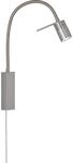 Fischer & Honsel LED-Wandspot flex River Ringe Nickelfarben 40 cm