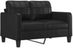 vidaXL 2-Sitzer-Sofa Schwarz 120 cm Kunstleder 359112