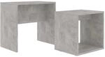 vidaXL Couchtisch-Set Betongrau 48x30x45 cm Holzwerkstoff