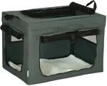 PawHut Hundetasche mit Meshfenster Kissen f&uuml;r Hunde Oxford Grau 60 x 42 x 42 cm