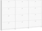 ebuy24 Escape Schuhschrank mit 12 Klappen Weiss