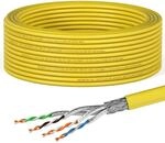 hb-digital CAT 7 Kabel Netzwerkkabel max. 1000 MHz S/FTP AWG23 LSZH 15m gelb