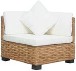 vidaXL Ecksofa mit Kissen Natur Rattan 286279