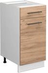 Vicco K&uuml;chenunterschrank Fame-Line Goldkraft Eiche/Wei&szlig; 40 cm ohne Arbeitsplatte