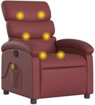 vidaXL Massagesessel Wei&szlig;rot Kunstleder Modell 3