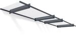 Canopia Vordach Nancy 14 cm x 411 cm x 94 cm Grau Klar
