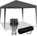 WOLTU Pavillon Pop-Up Wasserdichter Sonnenschutz 3 x 3 m Anthrazit