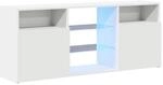 vidaXL TV-Schrank mit LED-Leuchten Wei&szlig; 120x30x50 cm 804301