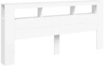 vidaXL LED-Kopfteil Wei&szlig; 220x18,5x103,5 cm Holzwerkstoff 837372