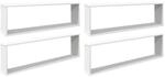 vidaXL W&uuml;rfelregale 4 Stk Wei&szlig; 100x15x30 cm Holzwerkstoff 807080