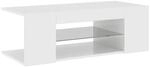 vidaXL TV-Schrank mit LED-Leuchten Hochglanz-Wei&szlig; 90x39x30 cm 804244