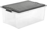 Rotho Stapelbox Compact A3 Transparent/Grau 38,