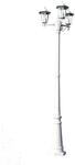 vidaXL Gartenlaterne 3 Flammig 215 cm Wei&szlig; Aluminium 40245