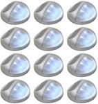 vidaXL Outdoor Solar-Wandleuchten LED 12 Stk Rund Silbern 44473