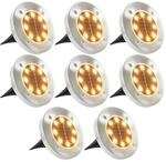 vidaXL Solar-Bodenleuchten 8 Stk LED Warmwei&szlig; 44417
