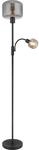 Globo Stehlampe 2-flammig Schwarz matt-Rauchfarben 250 x 1650 mm