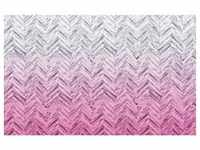 Komar Fototapete Vlies Herringbone Pink 400 x 250 cm