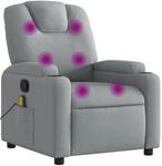 vidaXL Massagesessel Hellgrau Stoff Modell 4