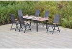 Merxx Paxos Set 7-tlg. mit Gartentisch Ausziehbar 180/250 x 100 cm