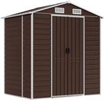 vidaXL Ger&auml;tehaus Braun 191x130x198 cm Verzinkter Stahl 1843988