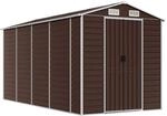 vidaXL Ger&auml;tehaus Braun 191x385x198 cm Verzinkter Stahl 1843978