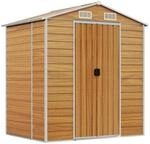 vidaXL Ger&auml;tehaus Hellbraun 191x130x198 cm Verzinkter Stahl 1843986