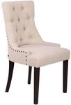 CLP Esszimmerstuhl Aberdeen Stoff Creme/Antik