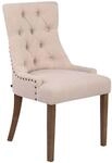 CLP Esszimmerstuhl Aberdeen Stoff Creme/Antik-Hell
