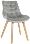 CLP Stuhl Brook Samt Grau