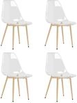 vidaXL Esszimmerst&uuml;hle 4 Stk Transparent PET 338063