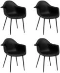 vidaXL Esszimmerst&uuml;hle 4 Stk Schwarz PP 338077
