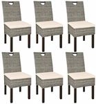 vidaXL Esszimmerst&uuml;hle 6 Stk Kubu-Rattan Mangoholz 274363