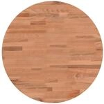 vidaXL Tischplatte &Oslash;50x1,5 cm Rund Massivholz Buche 355929