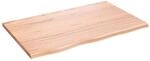 vidaXL Tischplatte Hellbraun 80x50x2 cm Massivholz Eiche Behandelt 3156356