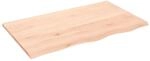 vidaXL Tischplatte 100x60x2 cm Massivholz Eiche Unbehandelt 3156305