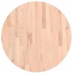 vidaXL Tischplatte &Oslash;60x2,5 cm Rund Massivholz Buche 355916