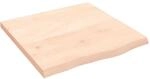 vidaXL Tischplatte 60x60x2-4 cm Massivholz Eiche Unbehandelt 3156288