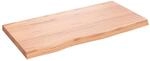 vidaXL Tischplatte Hellbraun 80x40x2-4 cm Massivholz Eiche Behandelt 3156354