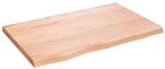 vidaXL Tischplatte Hellbraun 80x50x2-4 cm Massivholz Eiche Behandelt 3156357