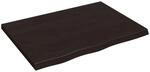 vidaXL Tischplatte Dunkelbraun 80x60x2-4cm Massivholz Eiche 3156423