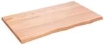 vidaXL Tischplatte Hellbraun 100x60x2-4cm Massivholz Eiche Behandelt 3156369