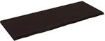vidaXL Tischplatte Dunkelbraun 160x60x2-4cm Massivholz Eiche 3156450