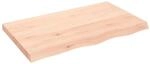 vidaXL Tischplatte 100x60x2-6 cm Massivholz Eiche Unbehandelt 3156307
