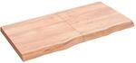 vidaXL Tischplatte Hellbraun 120x60x2-6cm Massivholz Eiche Behandelt 3156376